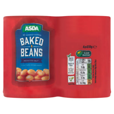 ASDA Asda Baked Beans 4 x 410g