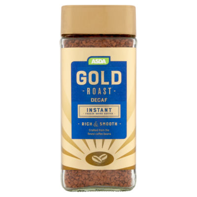 ASDA Freeze Dried Instant Coffee Decaffeinated Gold Roast