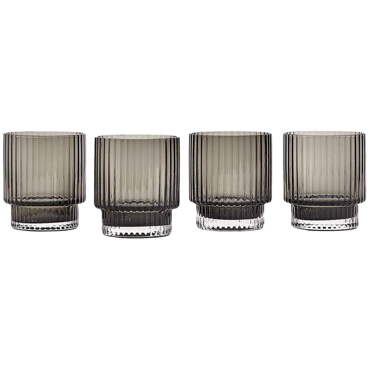 M&S Set of 4 Handmade Celine Tumblers, Grey