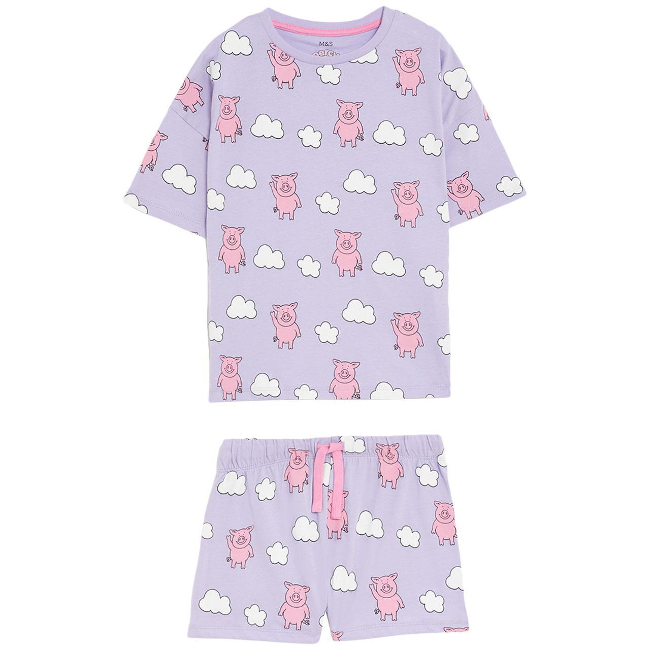 M&S Percy Pig Shorties, 9-10 Years, Lilac