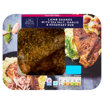 ASDA Extra Special Lamb Shanks with Sea Salt, Garlic & Rosemary Rub