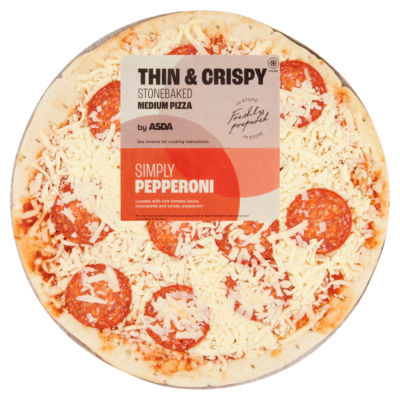 ASDA Pepperoni Medium Thin & Crispy Pizza 331g