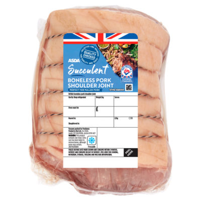 ASDA Succulent British Pork Boneless Shoulder Joint (typically 1.9kg)