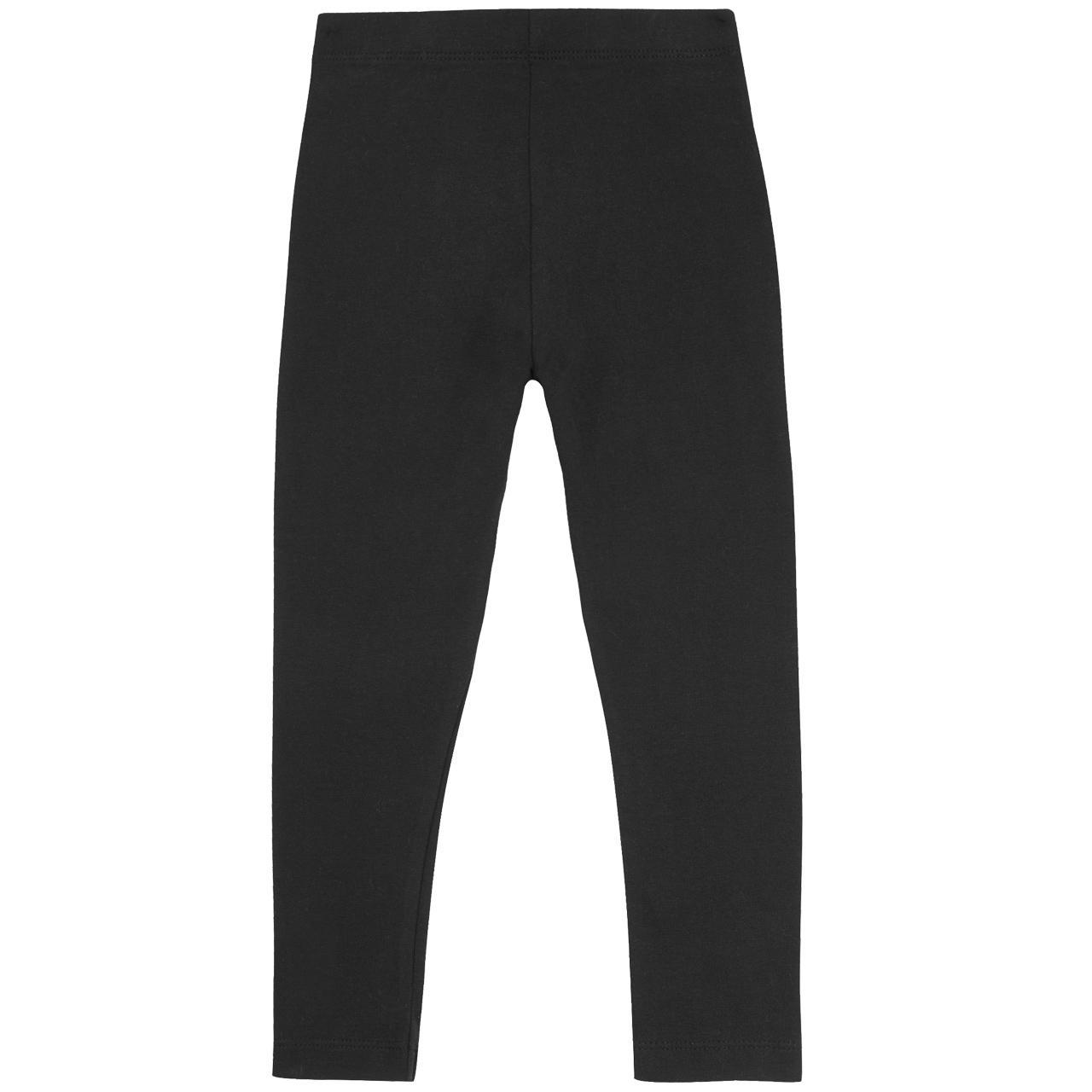 M&S Girls Cotton With Stretch Plain Leggings 6-7 Years, Black