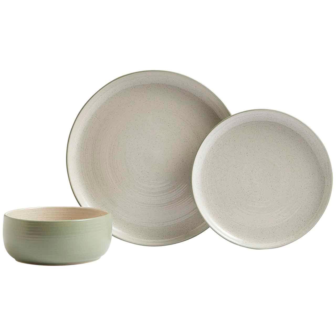 M&S 12 Piece Michigan Dinner Set, Green