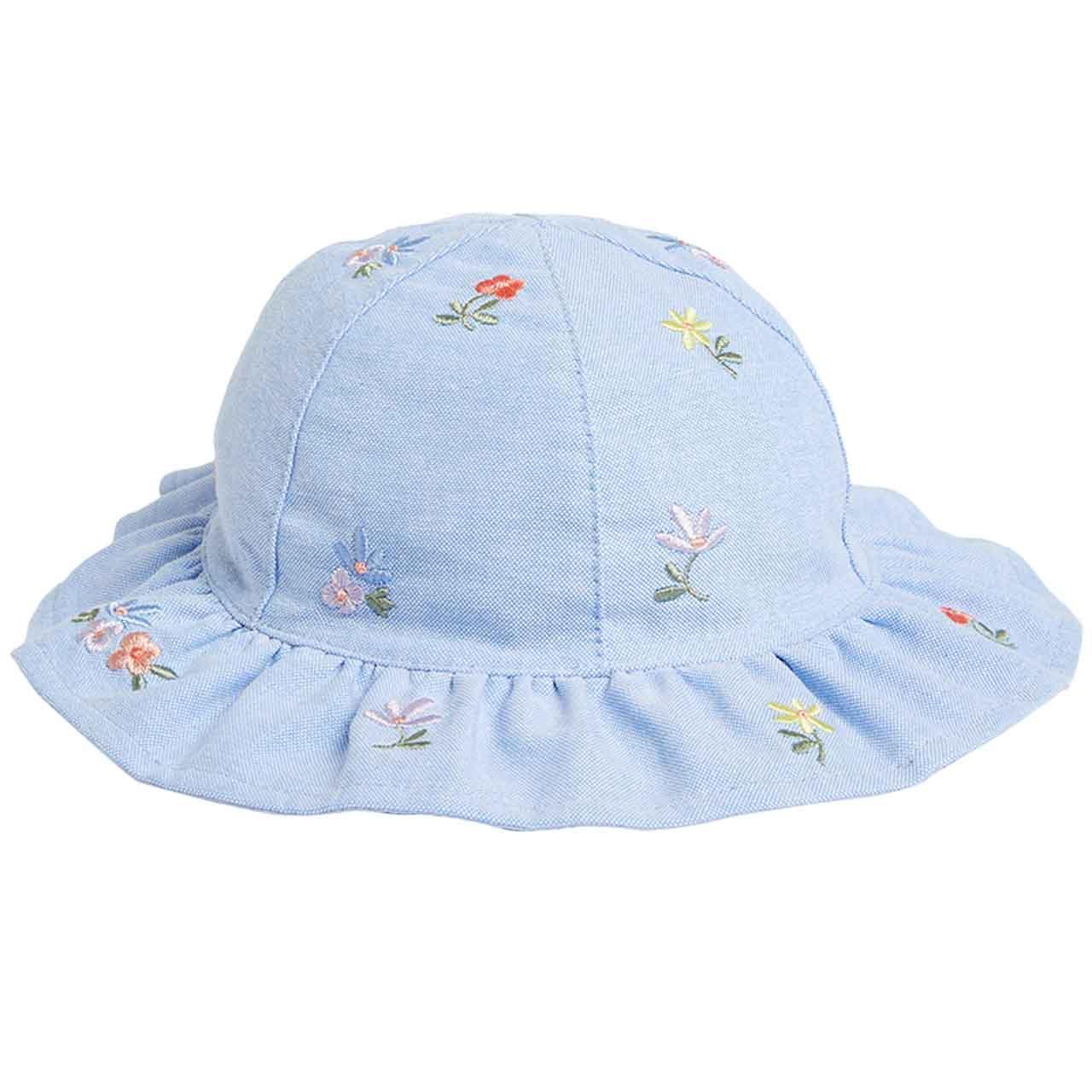 M&S Floral Summer Hat,  3-6 M, Blue