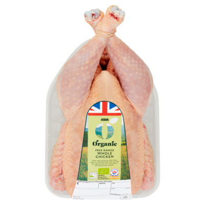 ASDA Organic Free Range Whole Chicken (Typically 1.65kg)