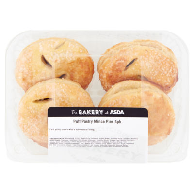 The BAKERY at ASDA 4 Puff Pastry Mince Pies