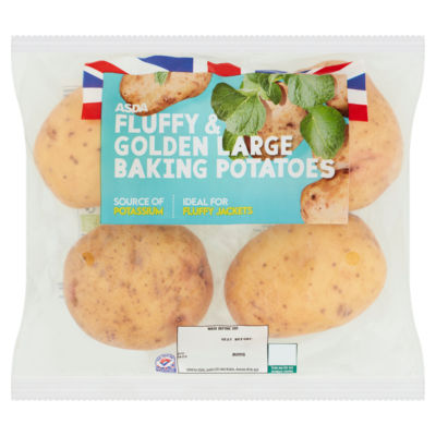 ASDA British Fluffy & Golden Large Baking Potatoes