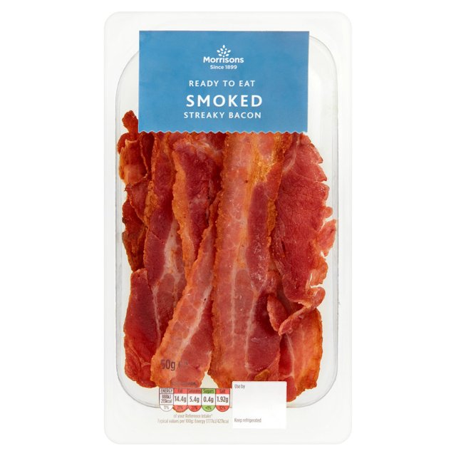 Morrisons Ready to Eat Smoked Streaky Bacon  50g