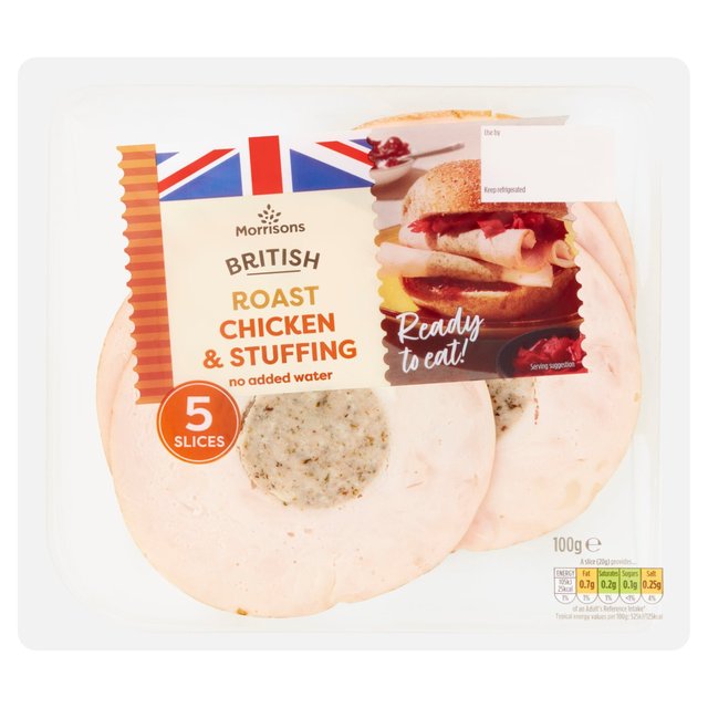 Morrisons British Roast Chicken & Stuffing Slices  100g