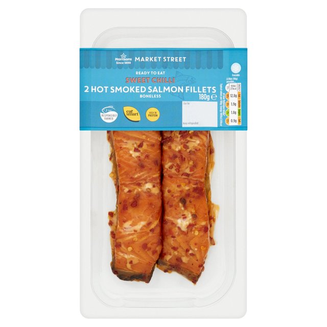 Morrisons Hot Smoked Sweet Chilli Salmon Fillet 2 Pack 180g