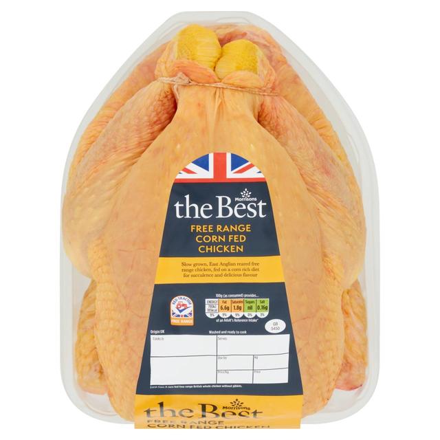 Morrisons The Best Corn Fed Free Range Whole Chicken Typically: 1.575kg