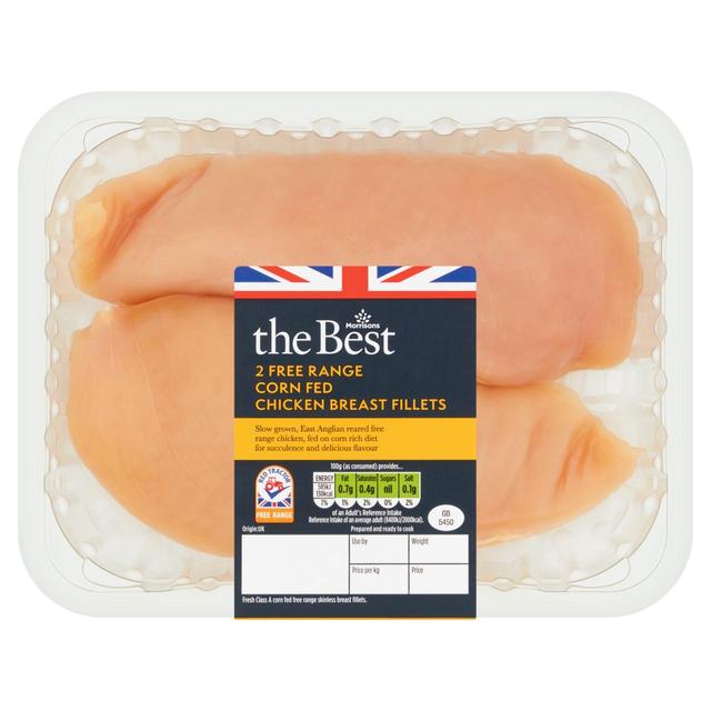 Morrisons The Best Corn Fed Free Range Chicken Breast Fillets Typically: 340g