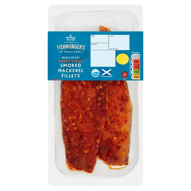 Morrisons Market Street Sweet Chilli Smoked Mackerel Fillets Typically: 191g