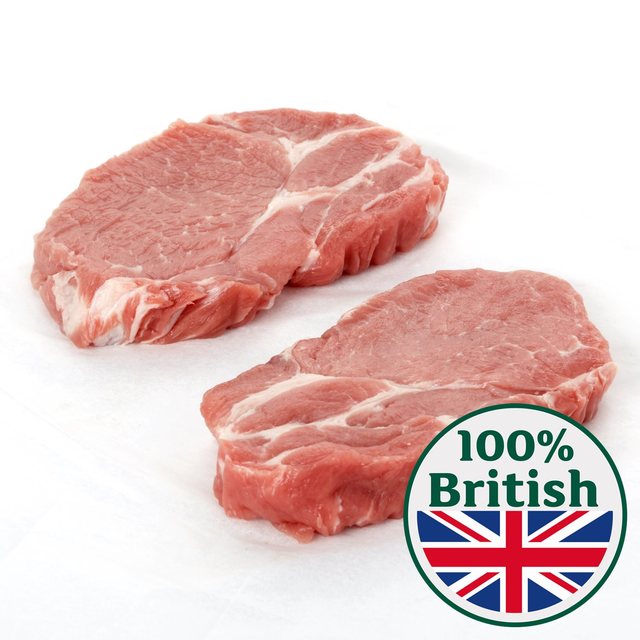 Market Street Boneless Pork Shoulder Steaks Typically: 0.325kg