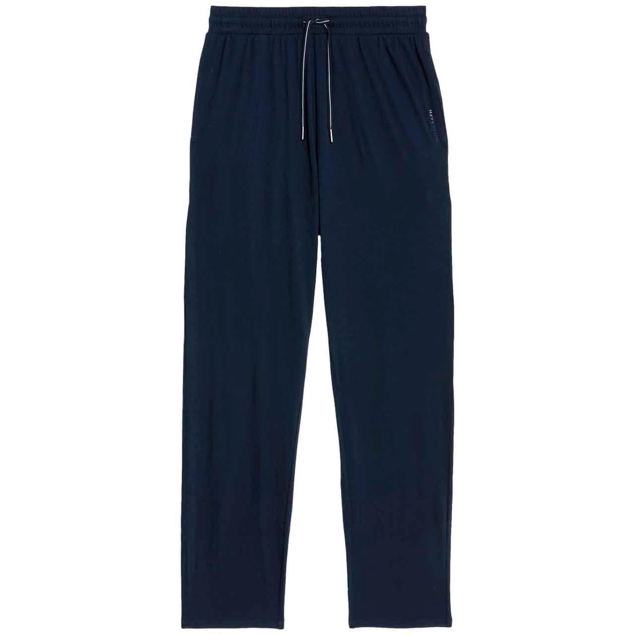 M&S Supima Cotton Blend Pyjama Bottoms, S, Dark Navy