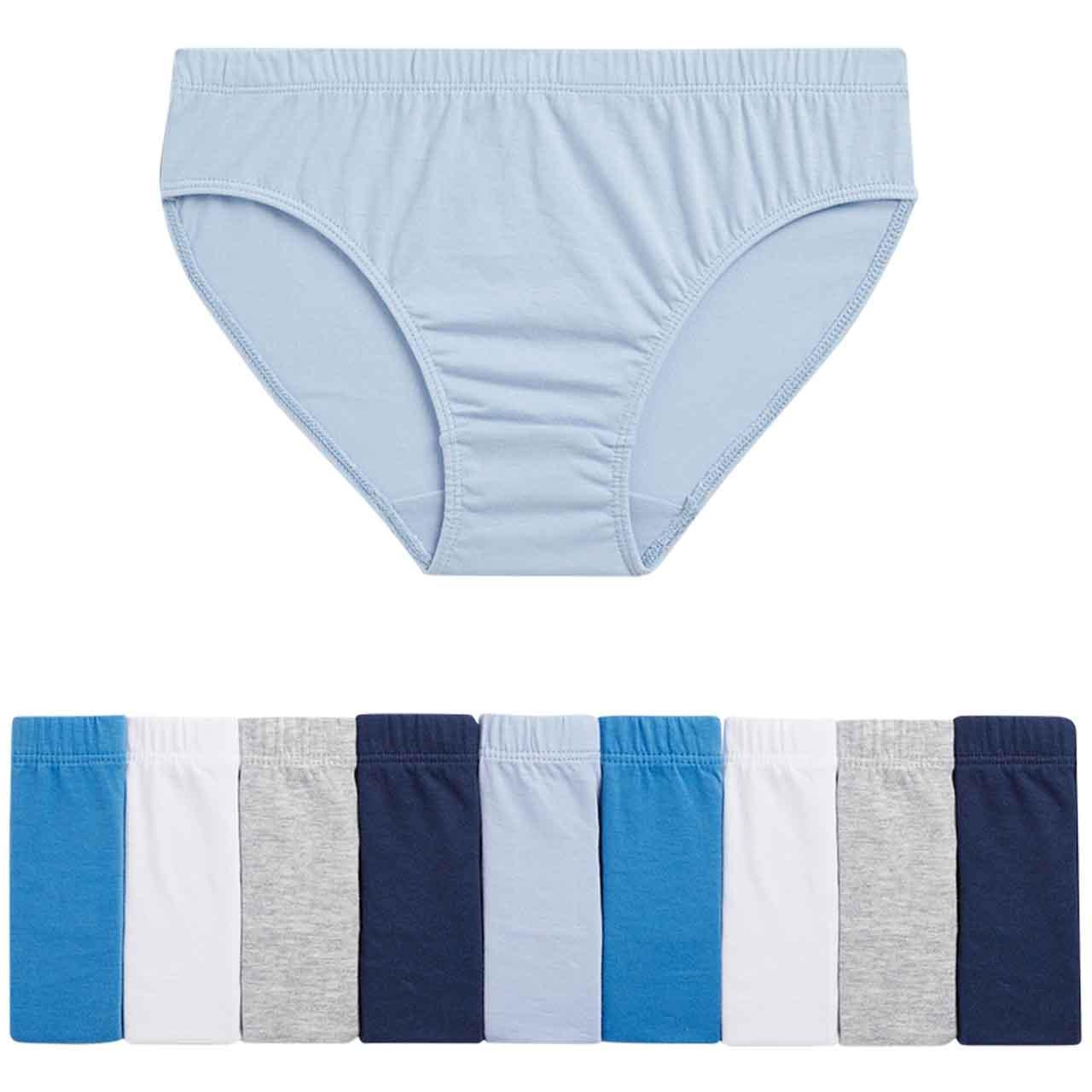 M&S Boys 10pk Pure Cotton Briefs, 11-12 Years, Blue