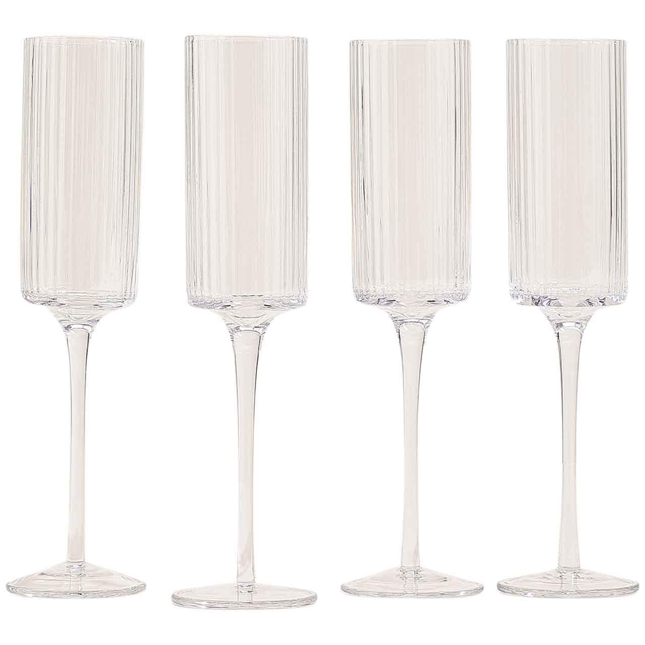 M&S Set of 4 Handmade Celine Champagne Flutes