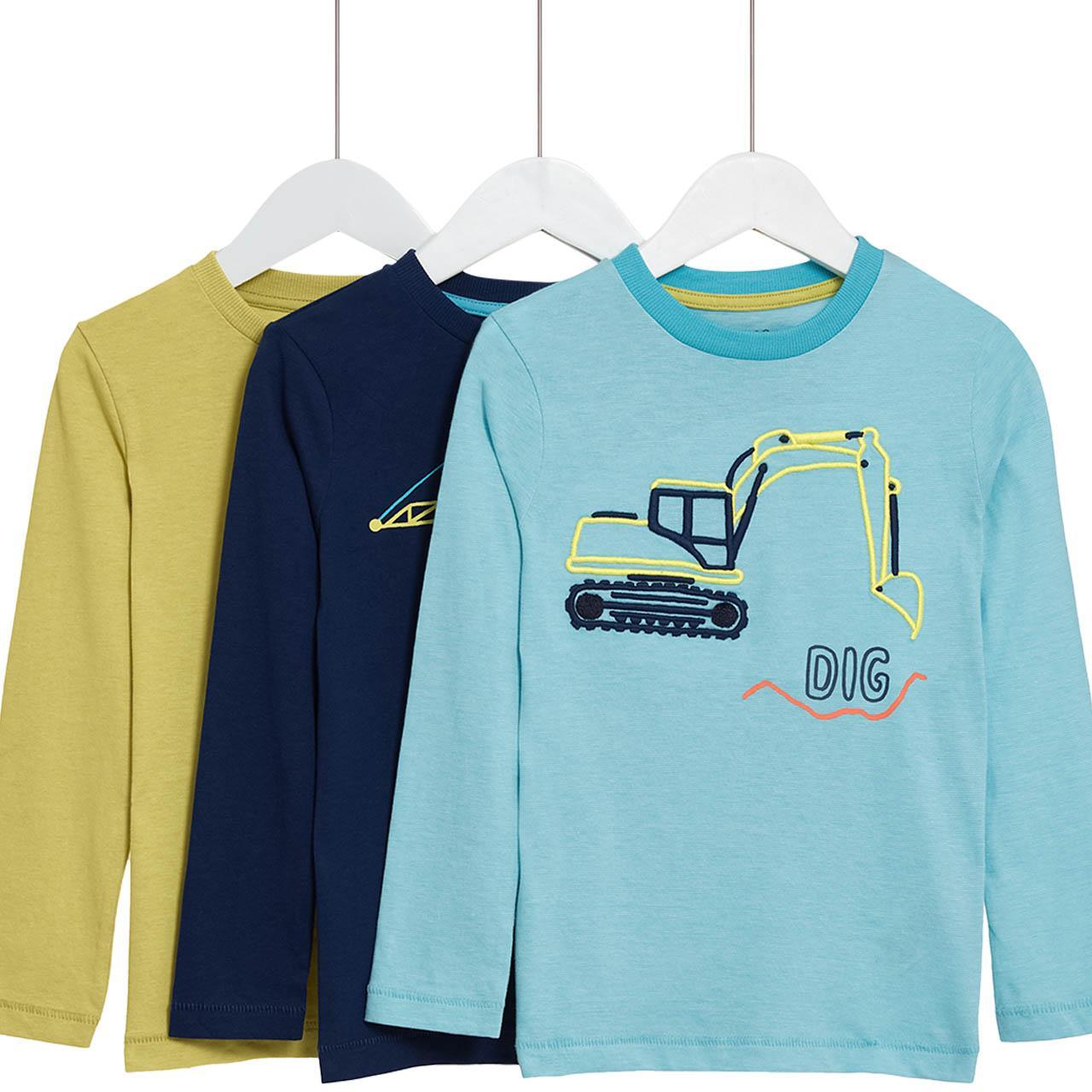 M&S Truck Tops, 3 Pack, 3-4 Years