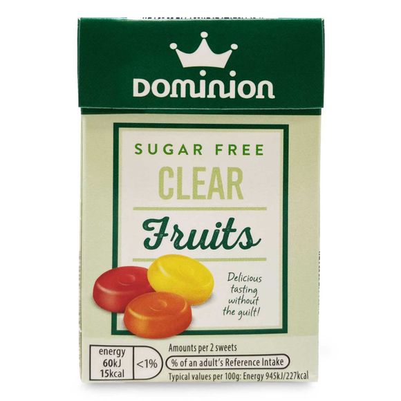 Dominion Sugar Free Clear Fruits 44g