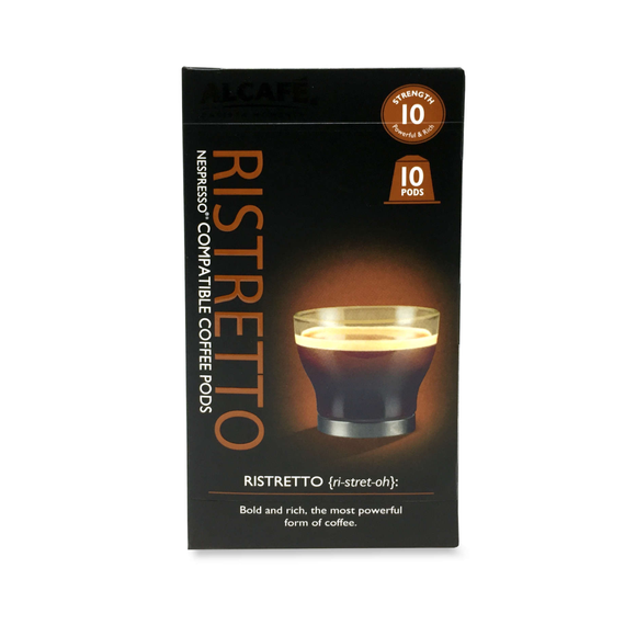 Alcafé Ristretto Coffee Pods - 10 Pack 50g