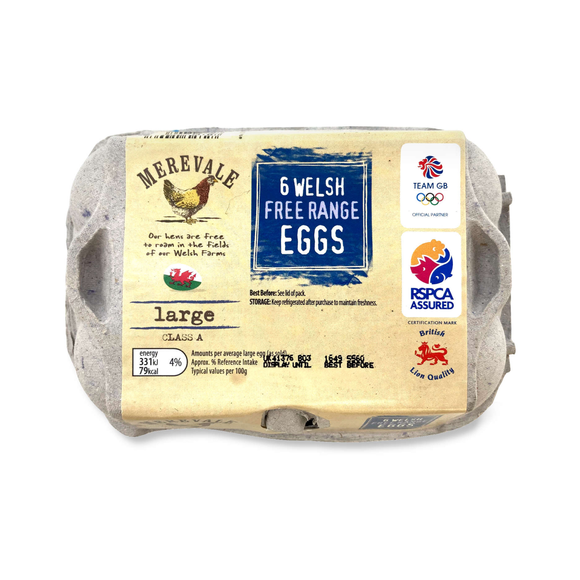 Merevale Welsh Free Range Eggs 6 Pack