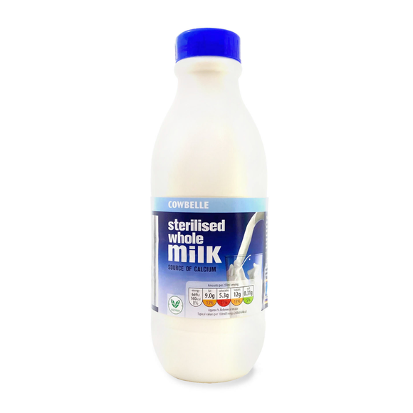 Cowbelle Sterilised Whole Milk 1l