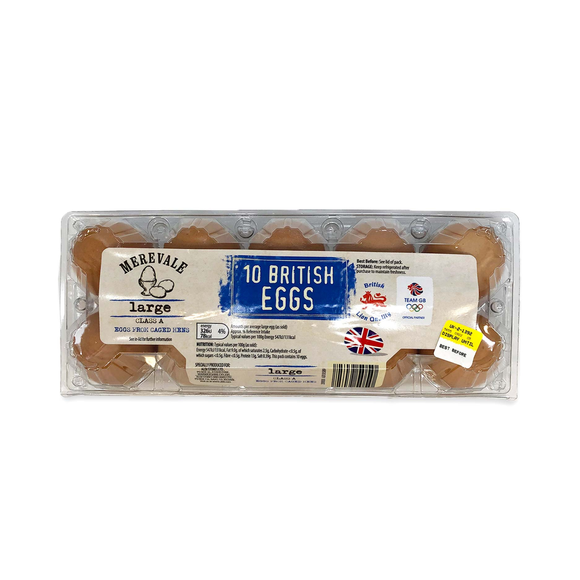 Merevale 10 Large British Eggs 10 pack