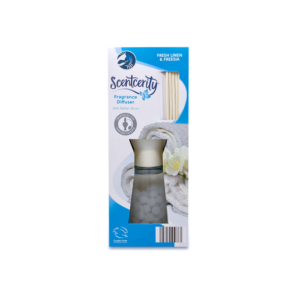 Scentcerity Reed Diffuser - Fresh Linen & Freesia 25ml