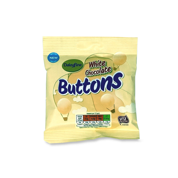 Dairyfine White Chocolate Buttons 70g