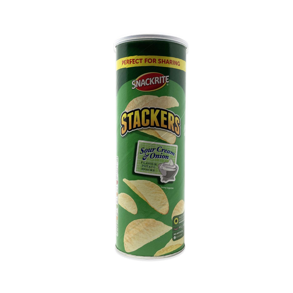 Snackrite Stackers Sour Cream & Onion Flavour Potato Snacks 165g