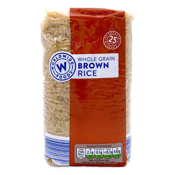 Worldwide Foods Wholegrain Brown Rice 1kg