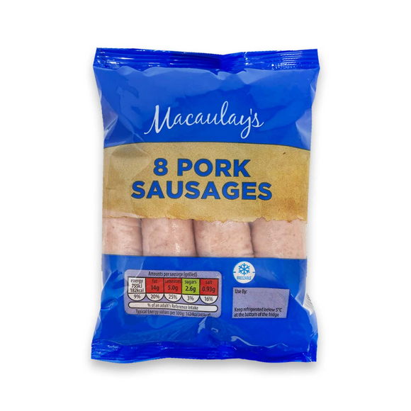 Macaulay's Pork Sausages 454g/8 Pack