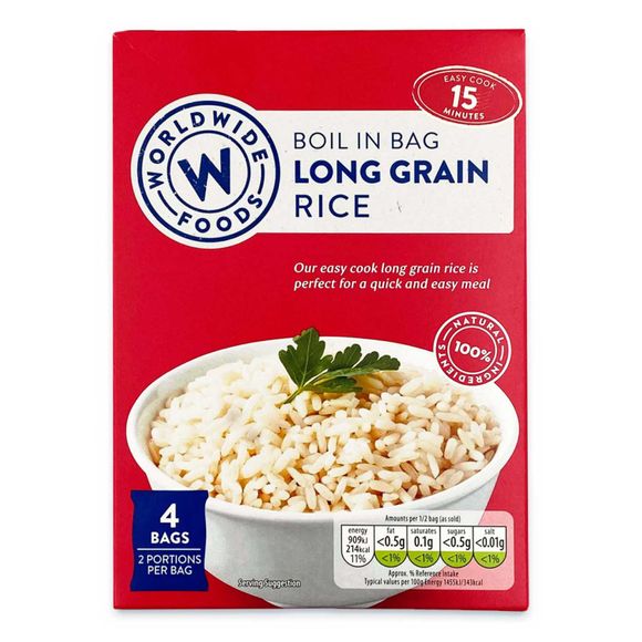 Worldwide Boil In Bag Long Grain Rice 500g