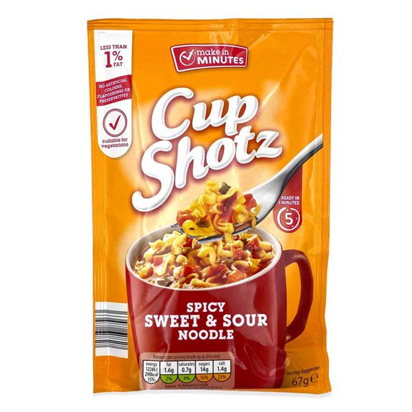 Make In Minutes Cup Shotz Spicy Sweet & Sour Noodle 67g