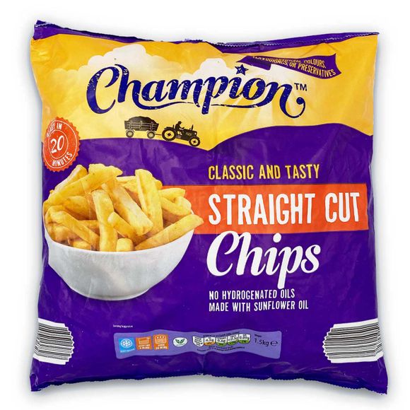 Champion Classic & Tasty Straight Cut Chips 1.5kg