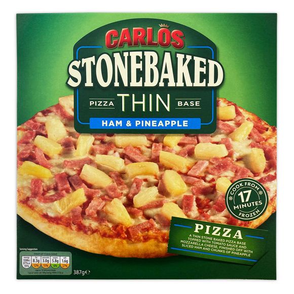 Carlos Ham & Pineapple Stone Baked Pizza 387g