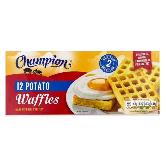 Champion Potato Waffles 680g/12 Pack