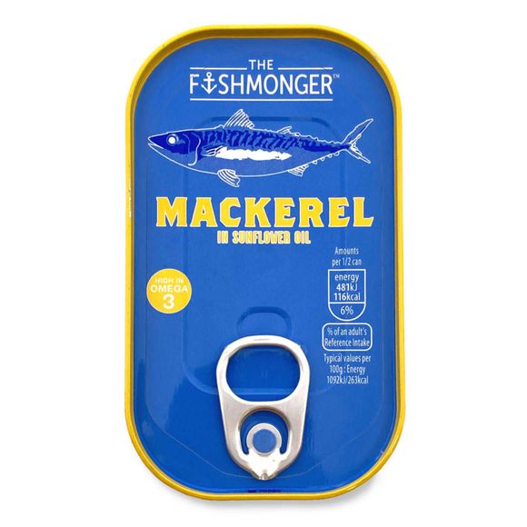 The Fishmonger Mackerel In Sunflower Oil 125g