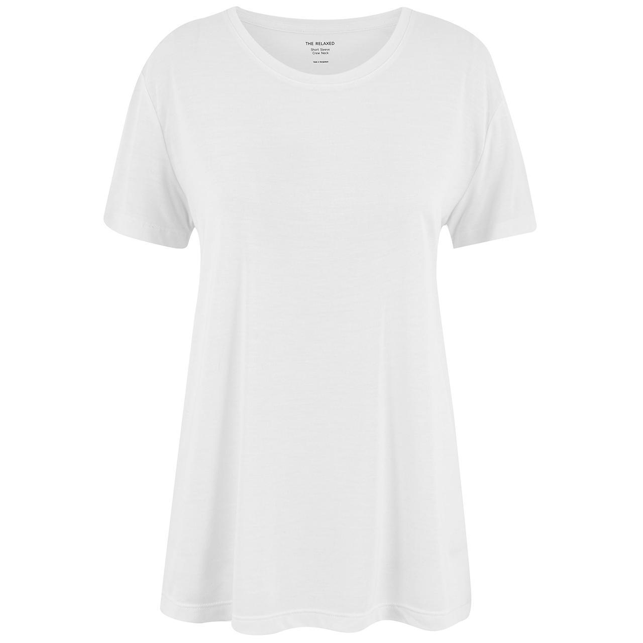 M&S Collection Relaxed Short Sleeve T-Shirt, 16, White