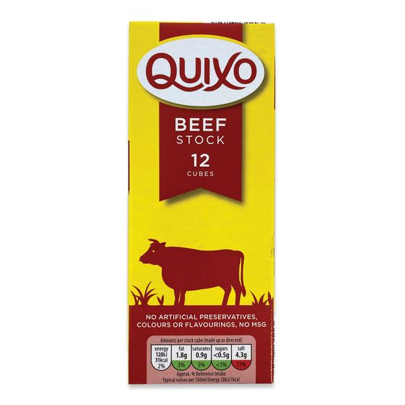 Quixo Beef Flavour Stock Cubes 120g/12 Pack