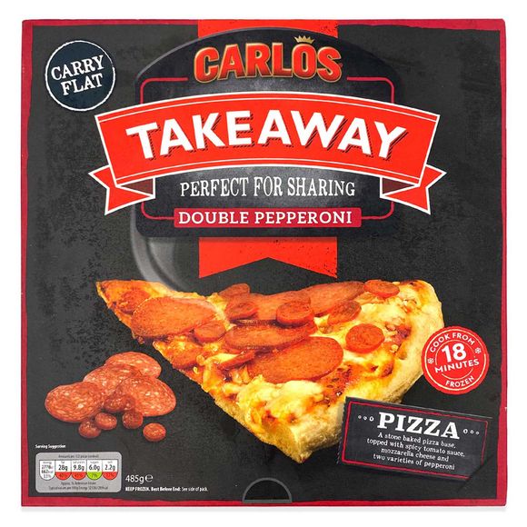 Carlos Takeaway Double Pepperoni Pizza 511g