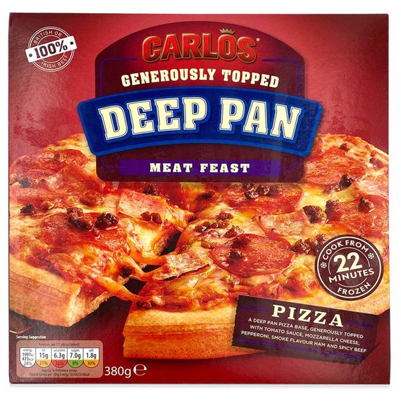 Carlos Generously Topped Deep Pan Meat Feast 380g