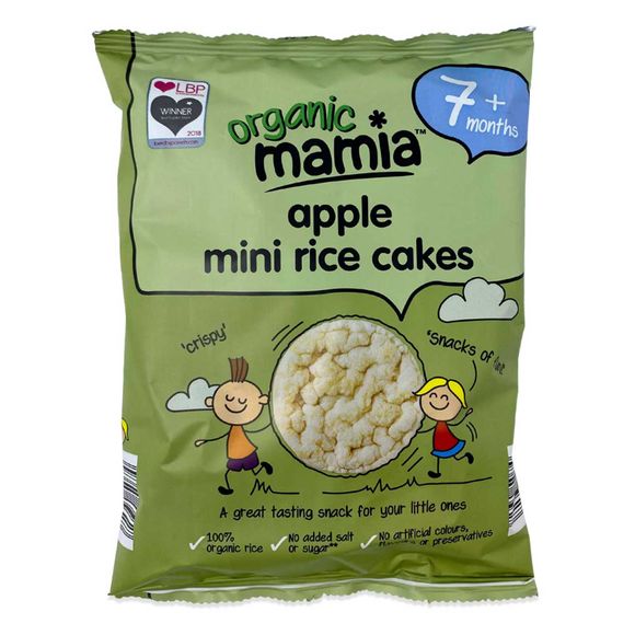 Mamia Organic Apple Mini Rice Cakes 40g