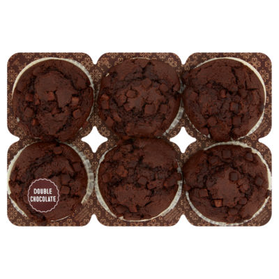 ASDA 6 Double Chocolate Muffins