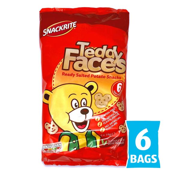 Snackrite Teddy Faces 6x19g