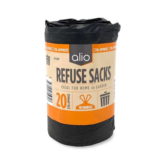 Alio Tie Handle Refuse Sacks 20 Pack