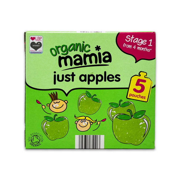 Mamia Organic Just Apples Baby Food Pouch 5x90g