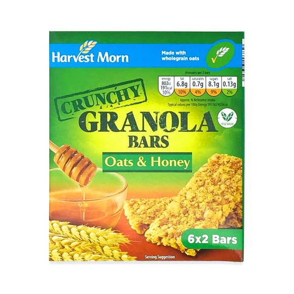 Harvest Morn Crunchy Granola Bars Oats And Honey 210g